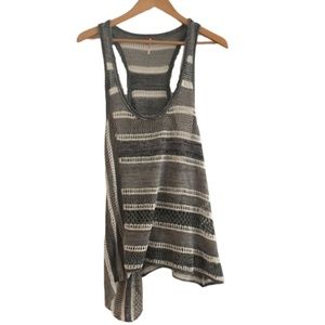 Free People Tops - Free People Lovebird Gray Stripe Sweater Tank Free People Tops - Free People Lovebird Gray Stripe Sweater Tank